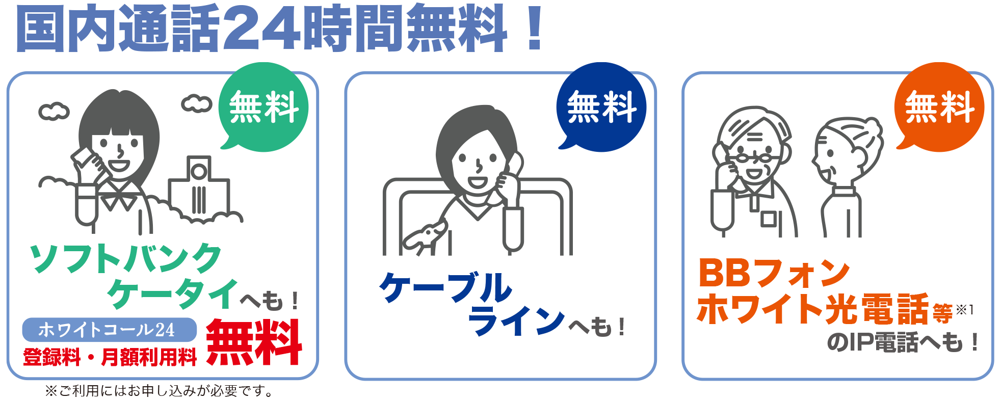 国内通話24時間無料！
