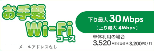 お手軽Wi-Fiコース