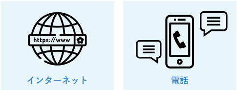 インターネット、電話